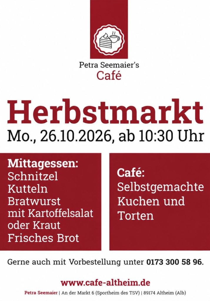 Petra Seemaier's Café - Herbstmarkt 2026 (26.10.2026)